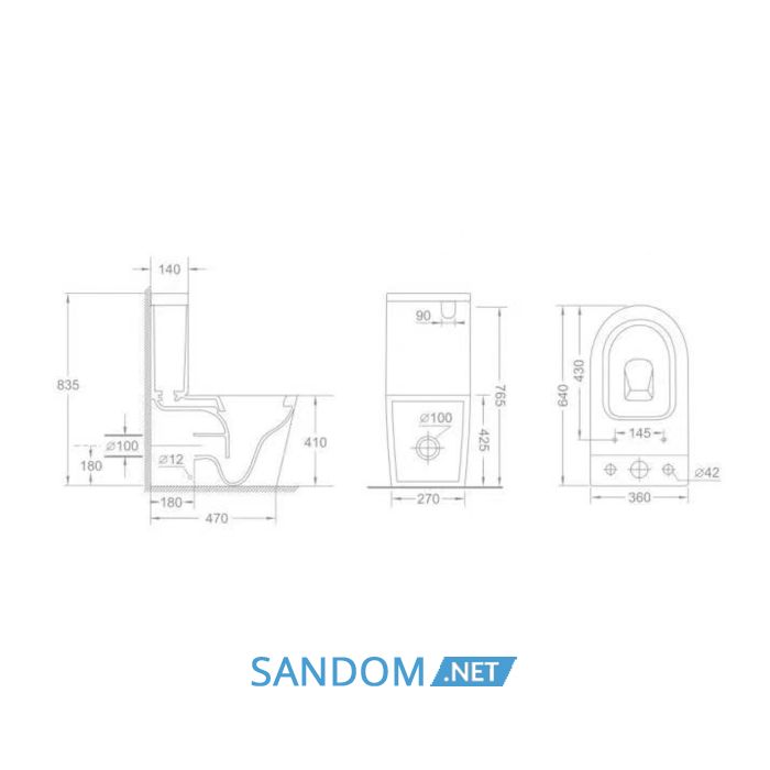 Унитаз компакт Qtap Swan Ultra Quiet с сидением Soft-close QT16222182TW White