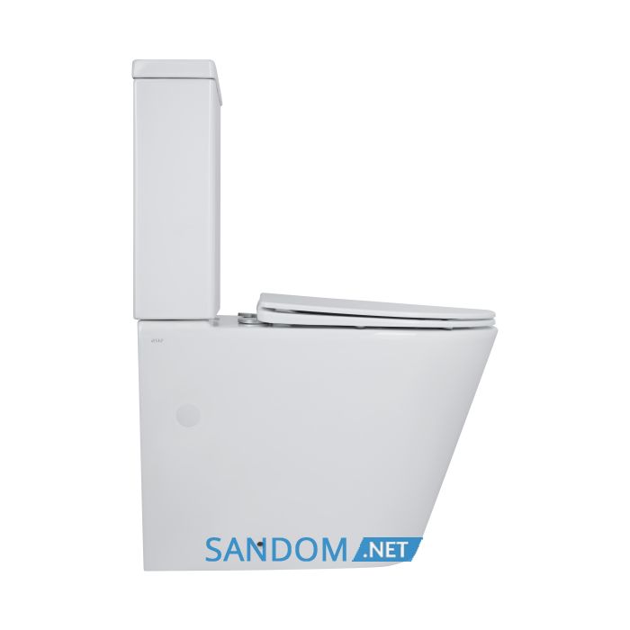 Унитаз компакт Qtap Swan Ultra Quiet с сидением Soft-close QT16222182TW White