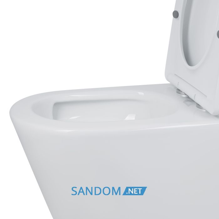 Унитаз компакт Qtap Swan Ultra Quiet с сидением Soft-close QT16222182TW White