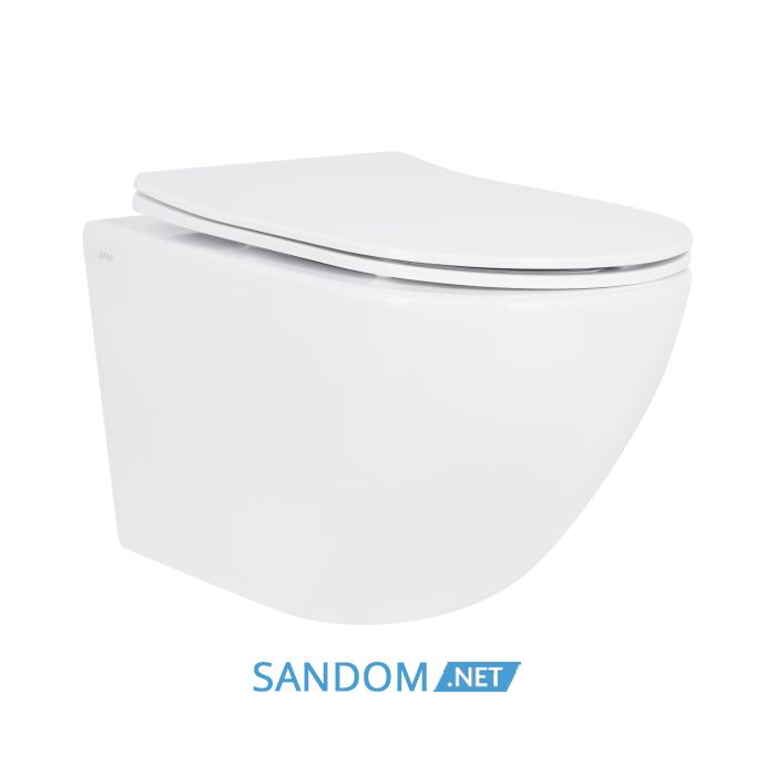 Унитаз подвесной Qtap Jay Ultra Quiet безободковый с сиденьем Soft-close QT07335175W