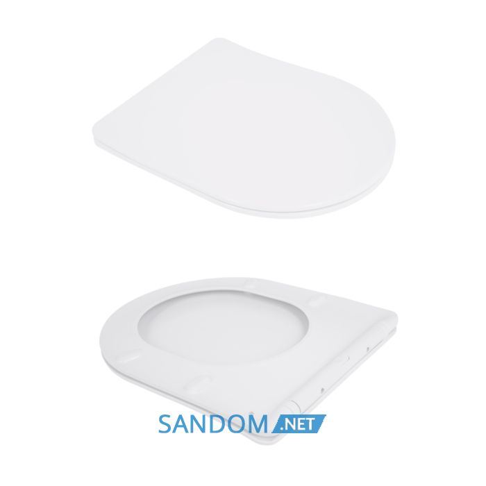 Унитаз подвесной Qtap Jay Ultra Quiet безободковый с сиденьем Soft-close QT07335175W