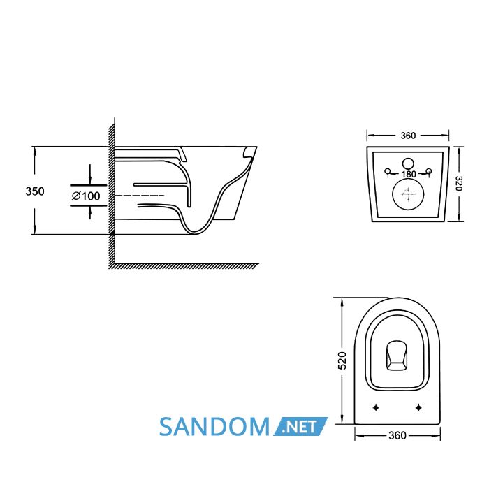 Унитаз подвесной Qtap Swan Ultra Quiet безободковый с сиденьем Soft-close QT16335180W