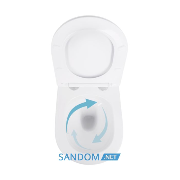 Унитаз подвесной Qtap Swan Ultra Quiet безободковый с сиденьем Soft-close QT16335180W