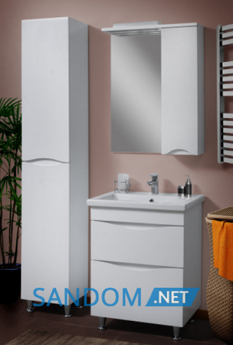 Зеркало в ванную со шкафчиком Сансервис Smile 60