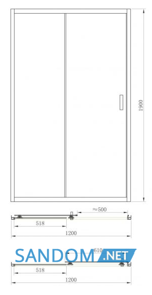 Душевая дверь Primera Frame SDC1012 120х190