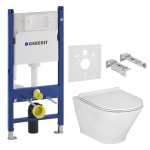 Инсталляция Geberit Duofix с унитазом Roca Gap Round Rimless с сидением