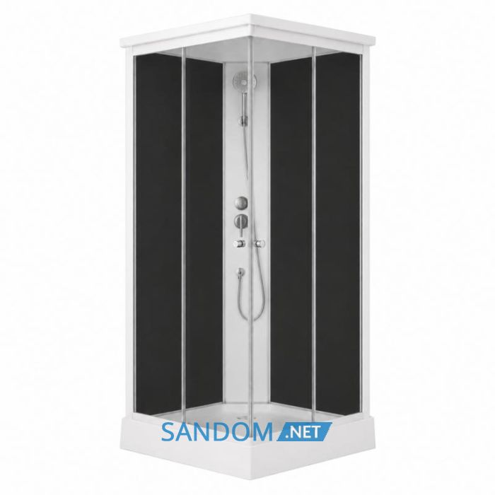 Душевой бокс Lidz Kubis SB90x90.SAT.LOW.GR с низким поддоном
