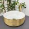 Умывальник накладной VBI PRATO BRUSH GOLD WHITE 36x36