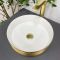 Умывальник накладной VBI PRATO BRUSH GOLD WHITE 36x36