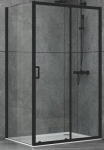 Душевая кабина Dusel 120x80x190 EF-185B+EF181B Black Matt без поддона