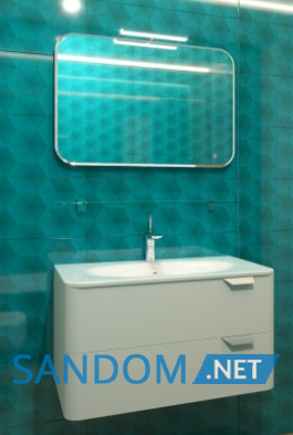 Дзеркало у ванній кімнаті Botticelli Velluto VltM-80