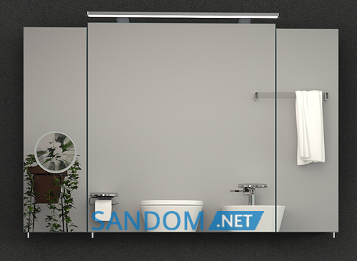 Зеркальный шкаф в ванную Sanwerk Everest Zoom 100 с линзой