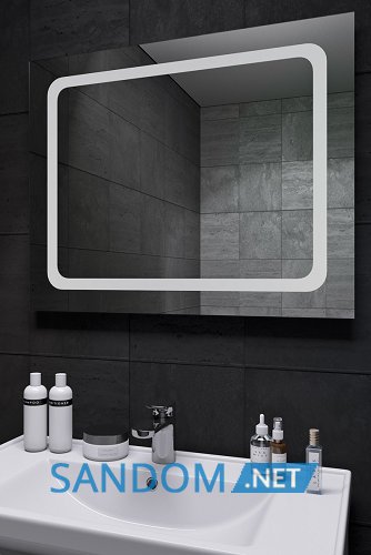 Зеркало в ванную Sanwerk Lava Hella 70х65 с LED подсветкой 