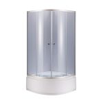 Душевая кабина Lidz Latwa SC90x90.SAT.HIGH.GR на глубоком поддоне, серое стекло