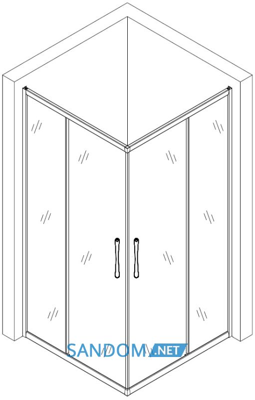 Душевая кабина Bravo Odra N90TS.Line 90x90x180 без поддона
