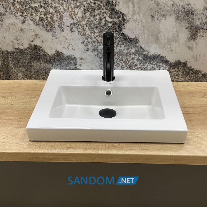 Умивальник врізний VBI ACQUARO WHITE 57x39