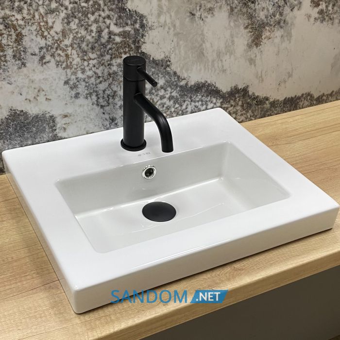 Умивальник врізний VBI ACQUARO WHITE 57x39