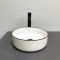 Умывальник накладной VBI PRATO WHITE BLACK EDGE 35,5x35,5