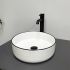 Умывальник накладной VBI PRATO WHITE BLACK EDGE 35,5x35,5