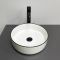 Умывальник накладной VBI PRATO WHITE BLACK EDGE 35,5x35,5