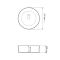 Умывальник накладной VBI PRATO WHITE BLACK EDGE 35,5x35,5