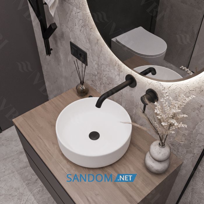 Умывальник накладной VBI PRATO WHITE 36x36