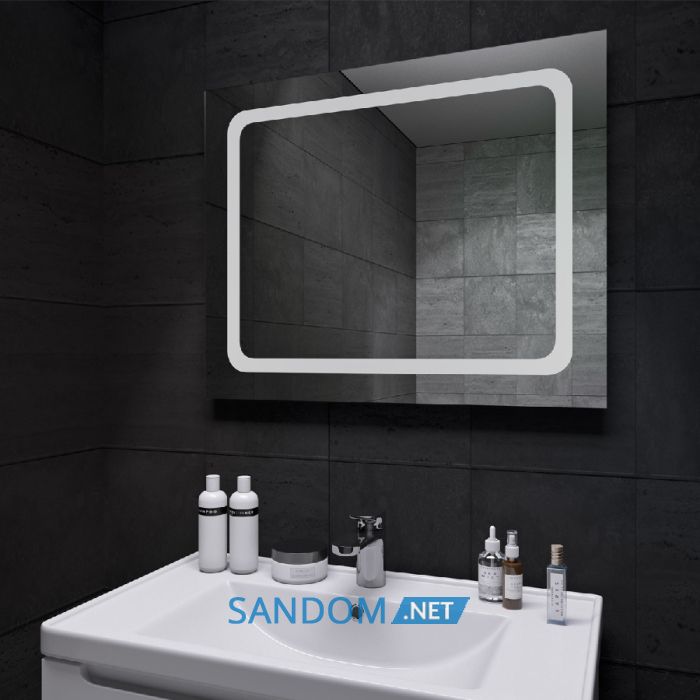 Дзеркало у ванну кімнату Sanwerk Lava Hella 90х65 з LED підсвіткою