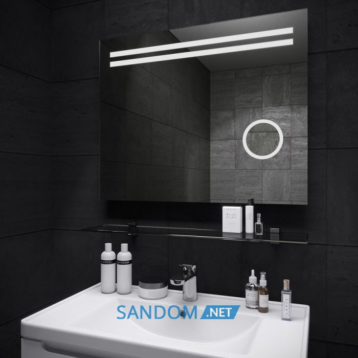 Зеркало в ванную Sanwerk Lava Della 70х65 с LED подсветкой 