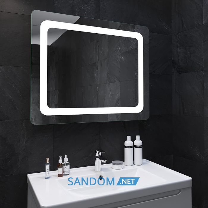 Зеркало в ванную Sanwerk Lava Vega 70х65 с LED подсветкой