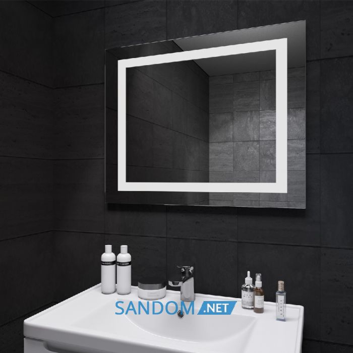 Зеркало в ванную Sanwerk Lava Kvadra 70х65 с LED подсветкой