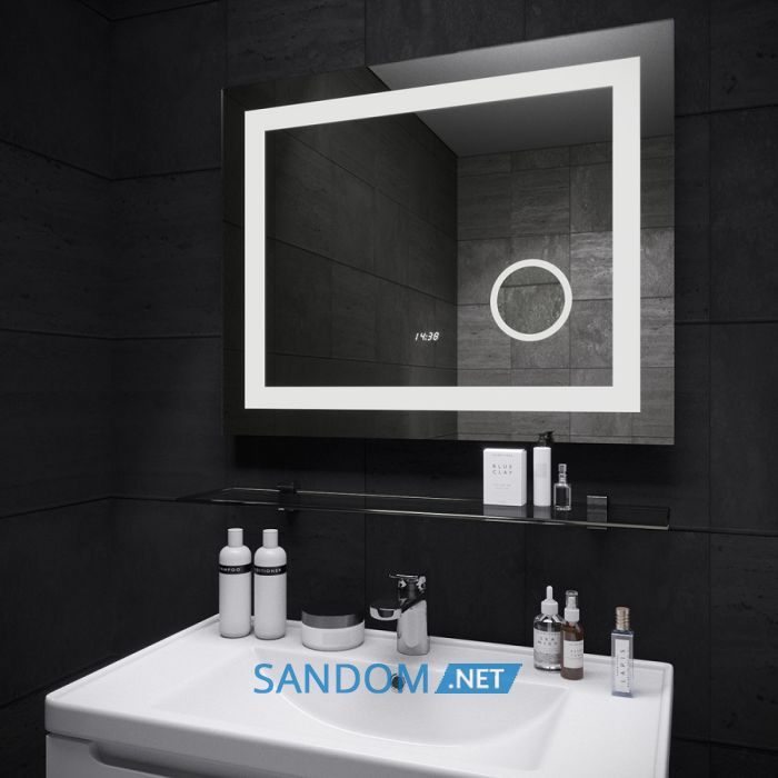 Дзеркало у ванну кімнату Sanwerk Ultra Mega 80х65 з LED підсвіткою