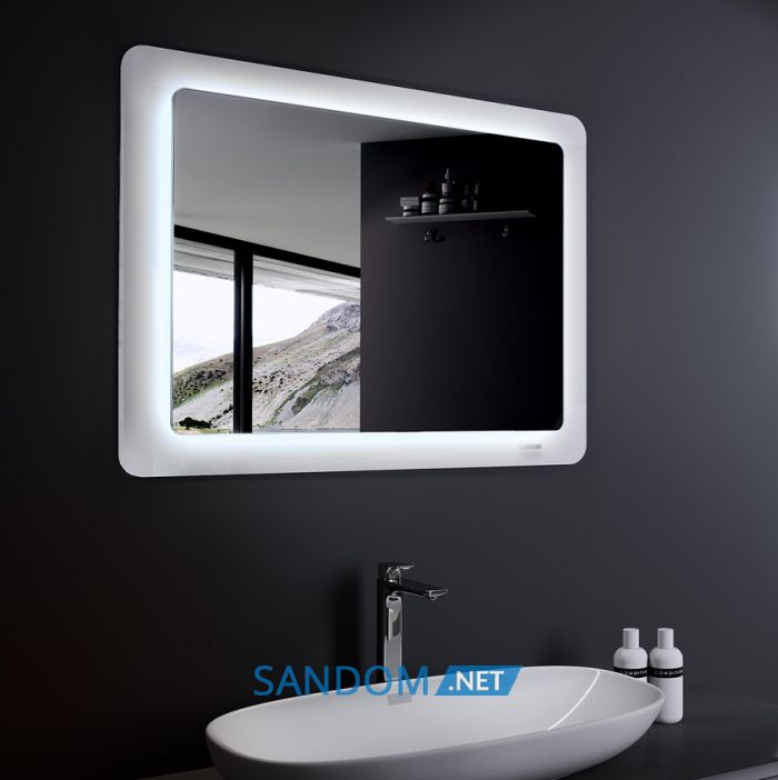 Зеркало в ванную Sanwerk Ultra Cosmo White 88х83 с LED подсветкой