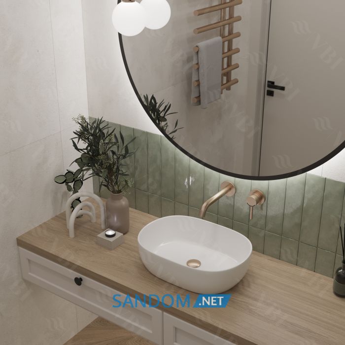 Умывальник накладной VBI MODENA S WHITE 47,5x34