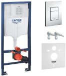  Инсталляция для унитаза Grohe Rapid SL 4 в 1 с прямоугольной кнопкой