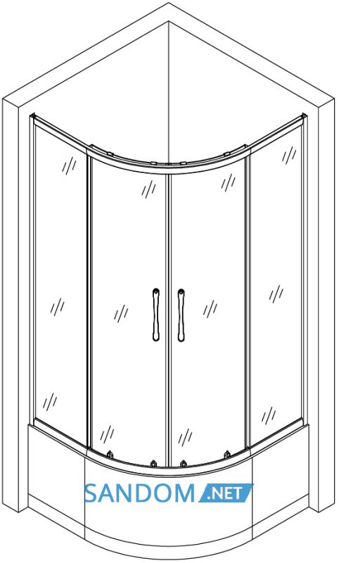 Душевая кабина Bravo Warta H90FS 90x90x195 с глубоким поддоном