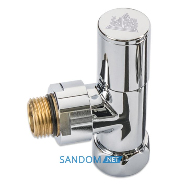 Кран угловой Laris 1/2" - 3/4" Обычный + эксцентрики 2шт. (LX-8202)