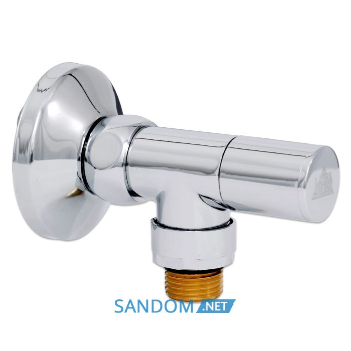 Кран угловой Laris 1/2" - 3/4" Обычный + эксцентрики 2шт. (LX-8202)