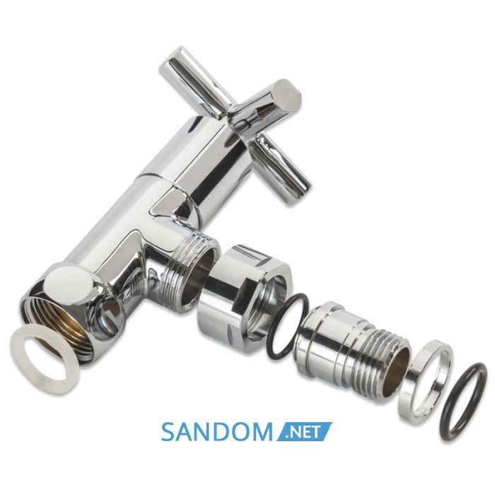 Кран угловой Laris 1/2" - 3/4" Элит 2шт. (ZZ-4704)