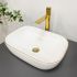 Умивальник накладний VBI RAVENNA WHITE GOLD EDGE 46x32,5