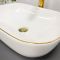 Умывальник накладной VBI RAVENNA WHITE GOLD EDGE 46x32,5