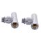 Кран угловой Laris Обычный 1/2" - 3/4" + эксцентрики 2шт. (ZZ-4701)
