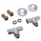 Кран угловой Laris Обычный 1/2" - 3/4" + эксцентрики 2шт. (ZZ-4701)
