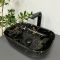 Умывальник накладной VBI RAVENNA MARBLE BLACK GLOSSY 46x32,5