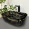 Умывальник накладной VBI RAVENNA MARBLE BLACK GLOSSY 46x32,5