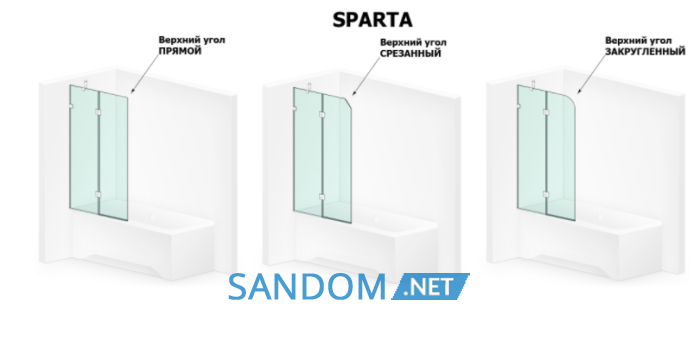 Шторка для ванной Liberta Sparta