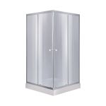 Душевая кабина Lidz Wawel SC80x80.SAT.LOW.GR на мелком поддоне, серое стекло