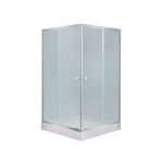 Душевая кабина Lidz Wawel SC80x80.SAT.LOW.FR на мелком поддоне, матовое стекло