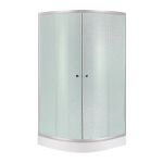 Душевая кабина Lidz Latwa SC90x90.SAT.LOW.FR на мелком поддоне, матовое стекло