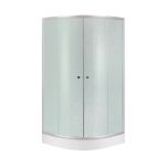 Душевая кабина Lidz Latwa SC80x80.SAT.LOW.FR на мелком поддоне, матовое стекло