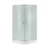 Душевая кабина Lidz Latwa SC80x80.SAT.LOW.FR на мелком поддоне, матовое стекло